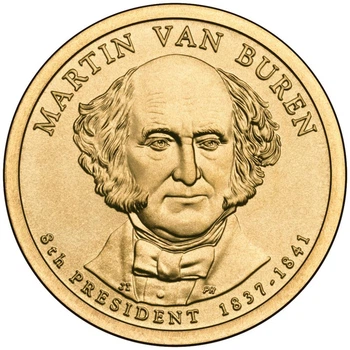 Монета США 1 доллар 2008 P «8-й Президент Мартин Ван Бюрен» UNC (KM#429)