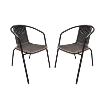 Комплект 2шт. садовых стульев с искусственного ротанга Garden Chair Prato SC-039P Коричневый
