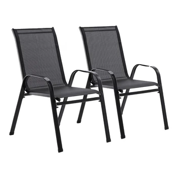 Комплект 2шт. садовых стульев с текстилена Garden Chair Udine SC-092 Черный