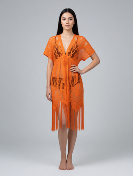 Туника халатом из полиэстра Fuba 101393 Оранжевый (бедра 107-110 см) 44 (XXL)