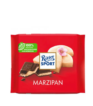 Шоколад Ritter Sport Marzipan чорний з марципановою начинкою 100 г (58221)