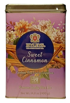Чай Hyleys Sweet Cinnamon Солодка Кориця чорний байховий суцільнолистовий з корицею в металевій банці 400 г (60269)