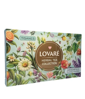 Чай Lovare Herbal tea Collection Колекція трав'яних чаїв 8 смаків в пакетиках 64 шт (59971)