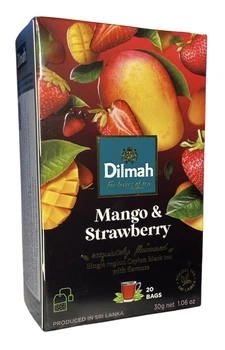 Чай Dilmah Mango & Strawberry чорний з смаком манго та полуниці 20 пакетиків (60529)
