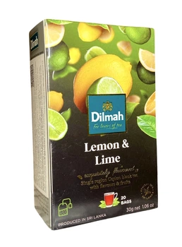 Чай Dilmah Dilmah Lemon & Lime чорний з ароматом лимону та лайма 20 апкетіїв (60526)