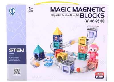 Магнітний конструктор Magboss будівельний Треки 38 елементів 82866 (5904041140327)