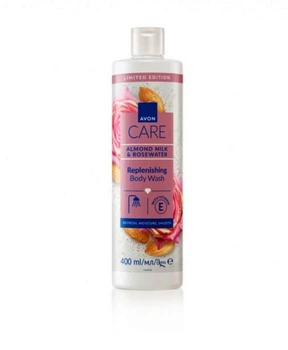 Відновлювальний гель для душу Avon Care Almond Milk & Rosewater Replenishing Body Wash з мигдальним молочком і трояндовою водою 400 мл
