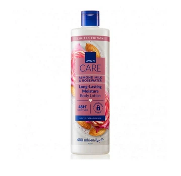 Лосьйон для тіла Avon Care Almond Milk & Rosewater Long-Lasting Moisture Body Lotion 48H Moisture з мигдальним молочком і трояндовою водою 400 мл