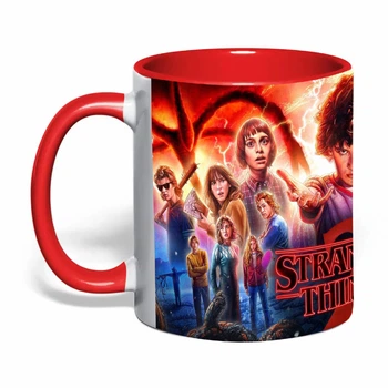 Чашка с печатью "Очень странные дела / Stranger Things" №3 (цвет красный) (37606)