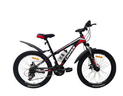 Велосипед підлітковий Cross Fast 24'' Рама-12''чорно-червоний з білим