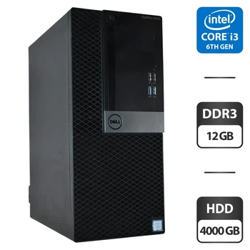 Компьютер Dell OptiPlex 5040 Tower / Intel Core i3-6100 (2 (4) ядра по 3.7 GHz) / 12 GB DDR3 / 4000 GB HDD / Intel HD Graphics 530 б/у