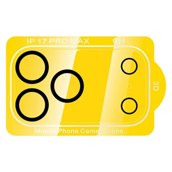 Защитное стекло камеры Apple iPhone 17 Pro Max, Hoco, 3D, Черный - 673825