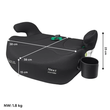 Автокресло-бустер детский с подстаканником Carrello Next CRL-16011A Midnight Black черный