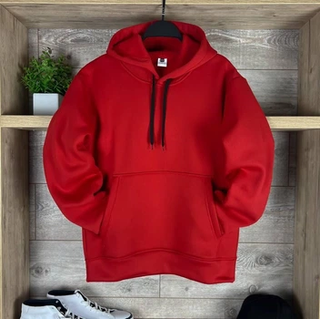 Мужской худи на флисе Fleece ATEX 0129 S Красный ( AT-0129/07 B )
