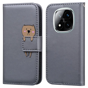 Чехол-книжка Animal Wallet для Xiaomi Redmi Note 14 Pro Plus 5G Bear