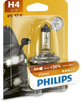 Автолампа Philips VP 12342-B H4 Vision Plus 12V 60/55W (P43t-38) (блистер)