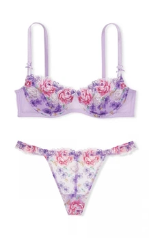 Комплект білизни Dream Angels Victoria’s Secret Unlined Balconette Бузковий 38B-L