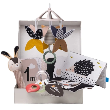Черно-Белая Гармония: Подарочный Baby-box для новорожденных