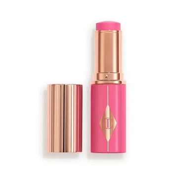 Легкие кремовые румяна-стик Charlotte Tilbury в теплом розовом оттенке PINKY GLOW
