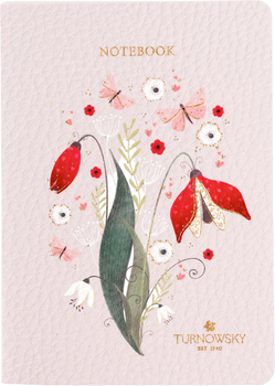 Записник Axent Turnowsky Secret Garden 105x148 мм А6 60 аркушів у клітинку Рожевий (8711-2-A-TR)