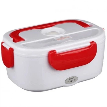 Электрический Ланч-бокс С Подогревом Для Еды Lunch Heater Pro Мощность 220v Красный С Отделениями (380261)