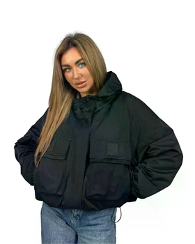 Весенняя женская молодежная куртка UF-Fashion 001-RF 48-50 черный