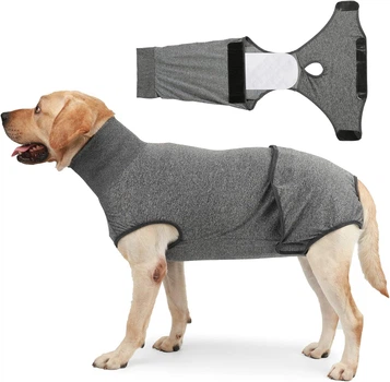 Гигиенические трусы/комбинезон для собак WanTalk Full Body Dog Diaper, Grey, 3XL