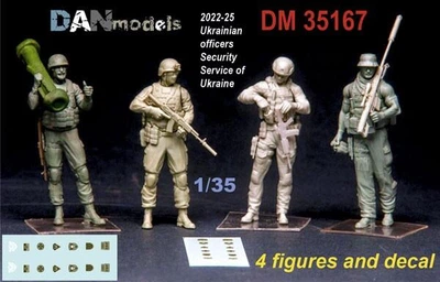 Збірна модель 1/35 Фігури Українські офіцери Служби безпеки України 2022-25 4 фігури Dan Models 35167