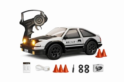 Гоночная мини дрифт машинка на радиоуправлении TOYOTA Corolla AE86 Sprinter, 1:64, RC, полный привод,Type C, улучшенный поворот