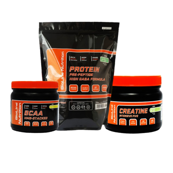 Набор для массы BioLine Nutrition Протеин 80% 2 кг Манго-Апельсин + BCAA HMB-Stacked + Креатин 300 г