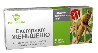 Екстракт кореня женьшеню 80 табл