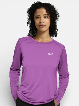 Спортивний лонгслів жіночий Jack Wolfskin Prelight Suncool Ls W A65839-H0112 S Фіолетовий (4064886658010)