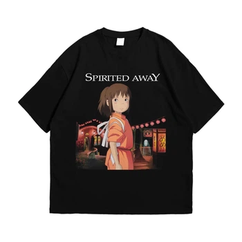 Футболка с принтом Аниме Spirited Away Унесенные привидениями M Черный Ф Ан041-Ч M