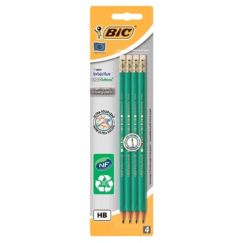 Набор карандашей BIC "Evolution" 655 HB 4 шт пластиковый копрус с ластиком (bc8902753)