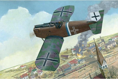 Немецкий штурмовой истребитель Junkers D.I (late) Сборная пластикова модель в масштабе 1:72 Roden