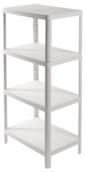 Этажерка VIOLET HOUSE 6030 Olympic WHITE, 4-х ярусная, белая