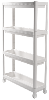 Этажерка VIOLET HOUSE 6014 Long Shelf WHITE, 4-х ярусная, белая