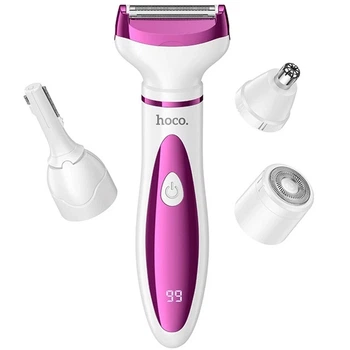 Тример Hoco HP80 4в1 ladies trimmer and shaver 300 mAh LED дисплей акумуляторна жіноча бритва Rose red