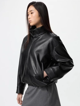 Бомбер Uniqlo розмір L чорний (479196)