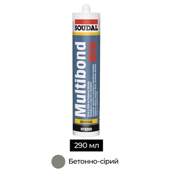 Клей-герметик SMX-полімер 290 мл бетонно-сірий (3шт.) [000020000000080206] MULTIBOND MS 35 Soudal