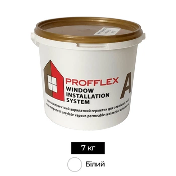 Герметик-мастика для наружных работ 7 кг Profflex A полиакрилат белый (2шт.) [00002TP000000A7000] Soudal