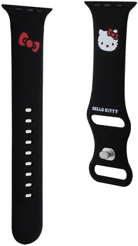 Pasek Hello Kitty Silicone Kitty Head do Apple Watch Series 1/2/3/4/5/6/7/8/SE/SE2/Ultra/Ultra 2 42-49 mm Black (3666339211967)