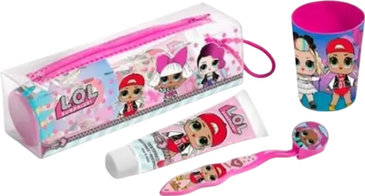 Zestaw do pielęgnacji zębów Lorenay Cartoon Lol Surprise Pasta do zębów 75 ml + Etui + Szczoteczka do zębów + Kubek (8412428014033)