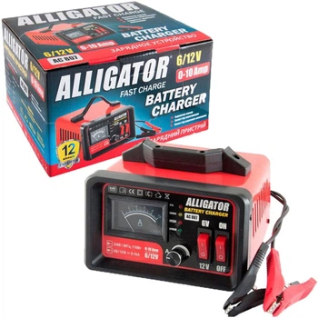 Зарядний пристрій АКБ Alligator 6/12В 100А·год 10А