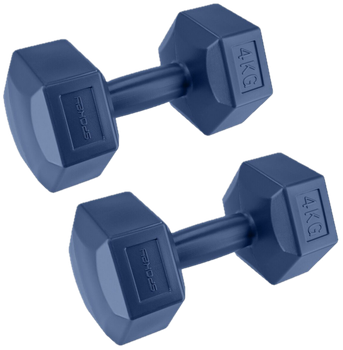 Набір гантелей Spokey 944045 Monster 2 x 4 кг Темно-сині (5905339440457)