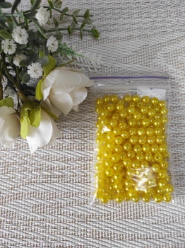 Перлини Жовті 6мм ( 150шт/ 18 грам)