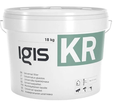 Szpachlówka Igis KR uniwersalna gotowa 18 kg Biała (4771341013818)