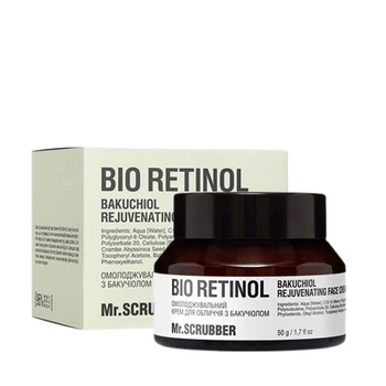 Крем для обличчя омолоджувальний Mr. Scrubber Bio Retinol з бакучіолом 50 мл