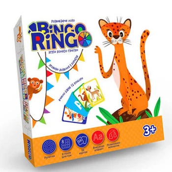 Настольная игра Bingo Ringo Danko Toys GBR-01-01U Бинго Ринго Лото алфавит животного цвета развивает детей