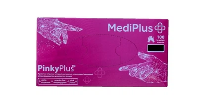 Рукавички нітрилові MediPlus PinkyPlus 3,7 г L Темно-Рожеві 100 шт (00-00000372)